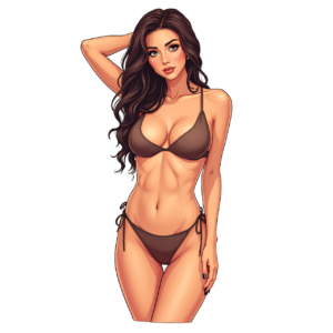 Cocoa Heat: Mocha Bikini Babe